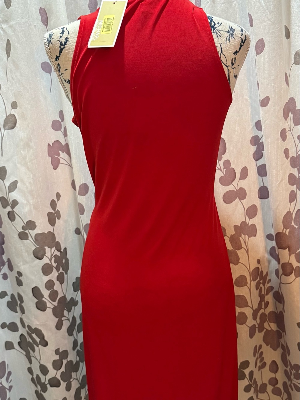 Sleeveless Red Twist-Front Dress-Michael Michael Kors (small) NWT - Picture 5 of 12